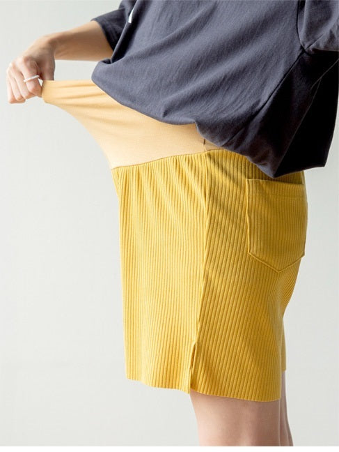 Ribbed Yoga Waistband Shorts