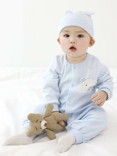 Romper-Blue Teddy Bear (All Seasons)