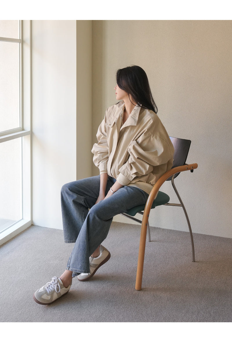 Drawstring Wide-Leg Denim