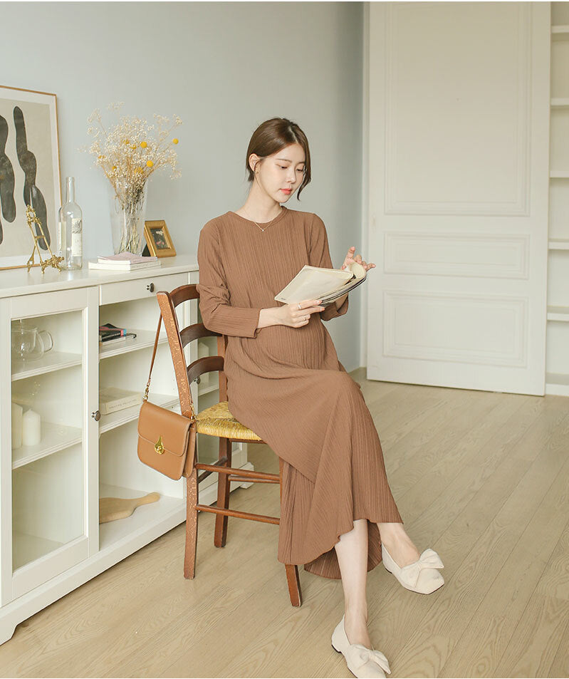 Plain Rib Maxi Dress