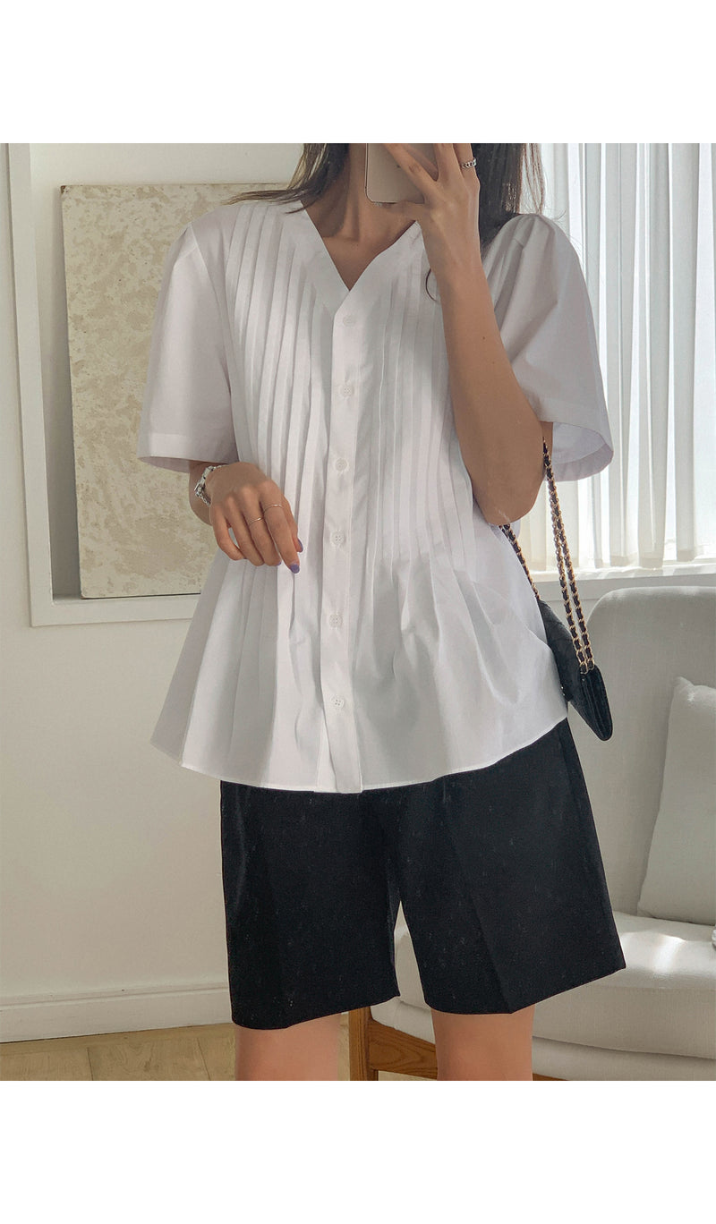 中性壓褶瑜伽腰圍托腹短褲
