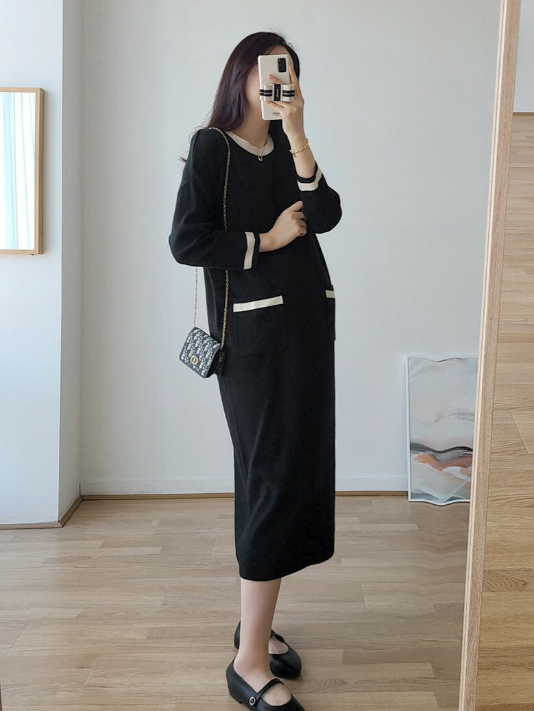 Color Block Knitted Dress