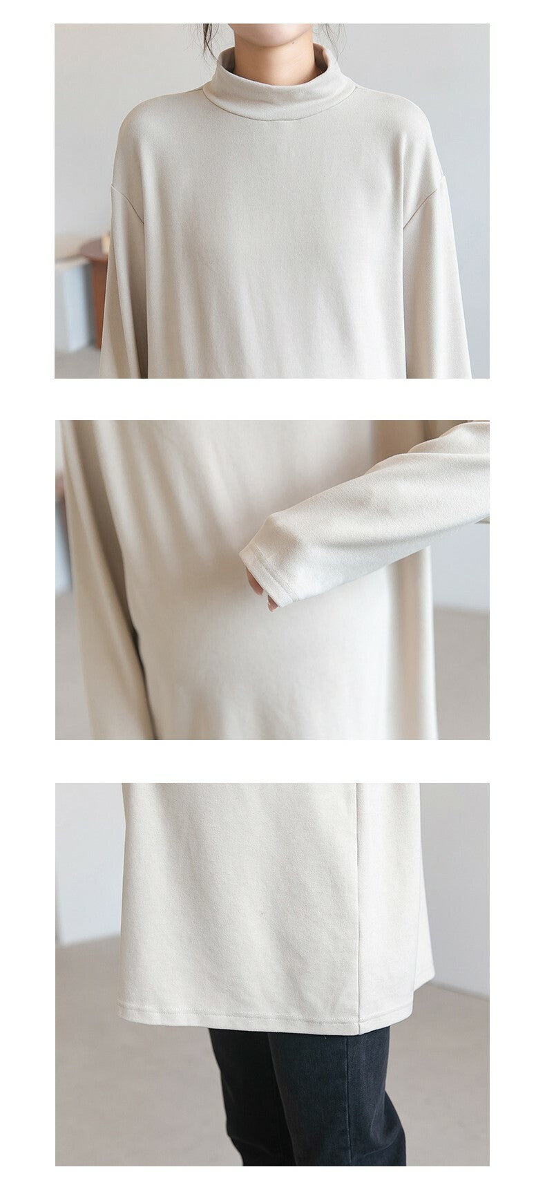 Plain Turtleneck Top
