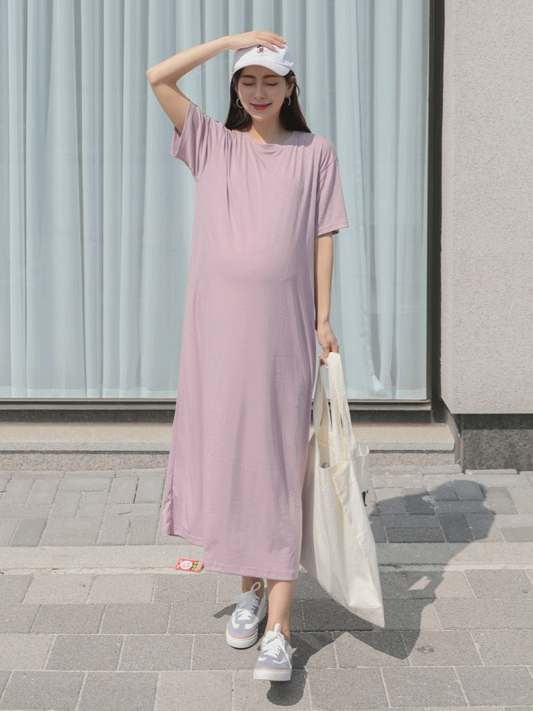 Summer Simple Solid Stretch Dress