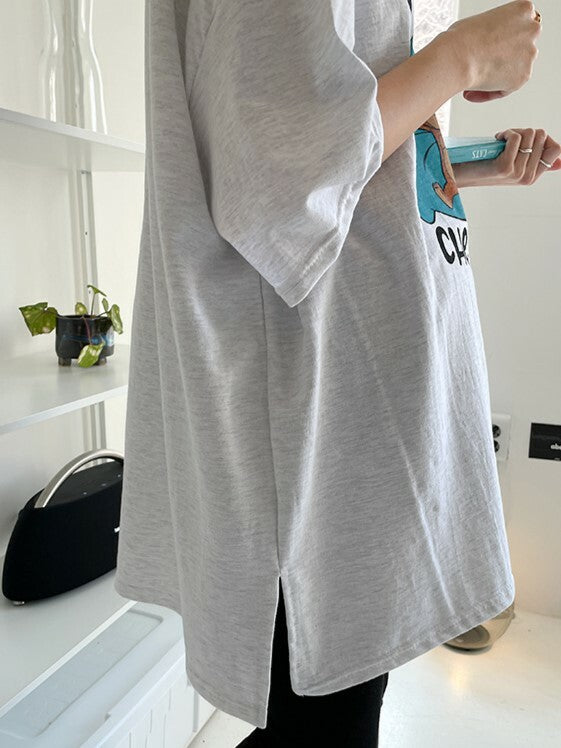 Relaxed Cute Jerry Printed Top