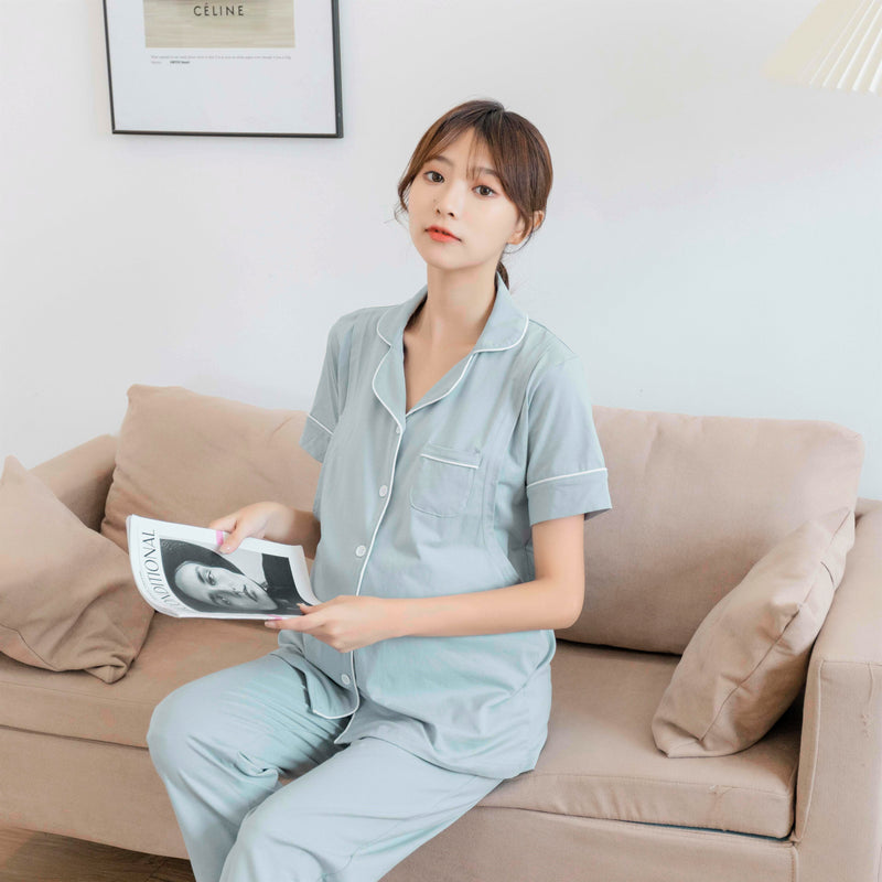 Nursing Pajama Set with Adjustable Waistband