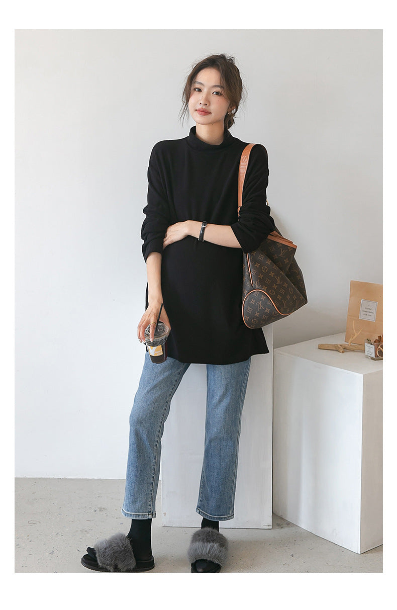 Plain Turtleneck Top