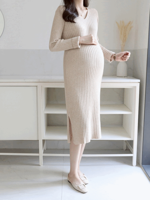 Thick Ribbed Knit Dress