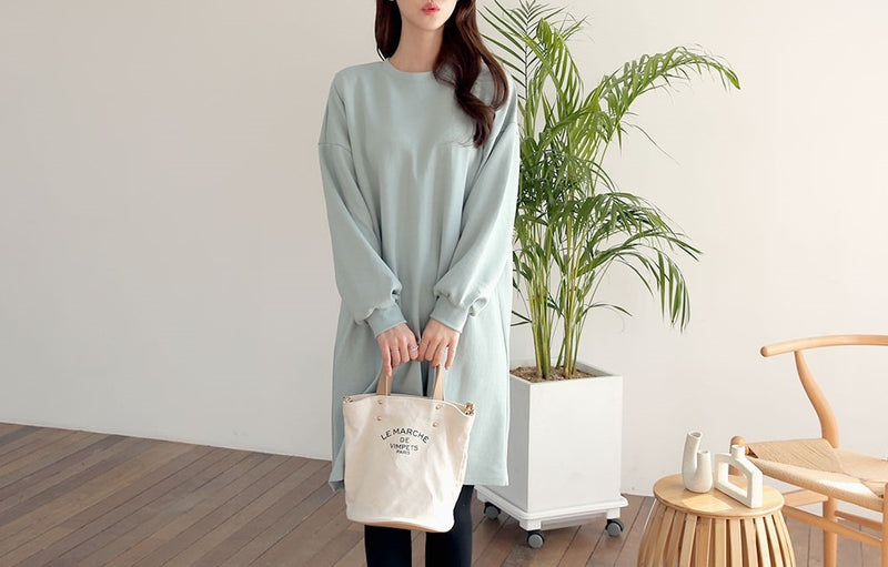 Plain Nursing Sweatshirt Dress