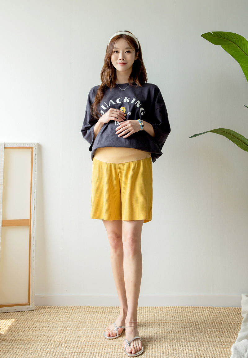 Ribbed Yoga Waistband Shorts