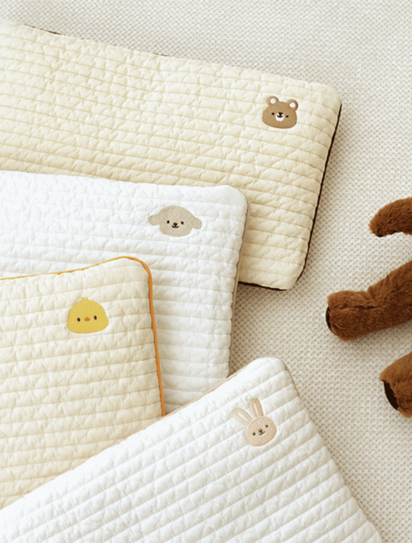 KRDY168 Korea Baby&I Double-sided Mesh Embroidery Baby Pillow-100count Cotton (4 Patterns)