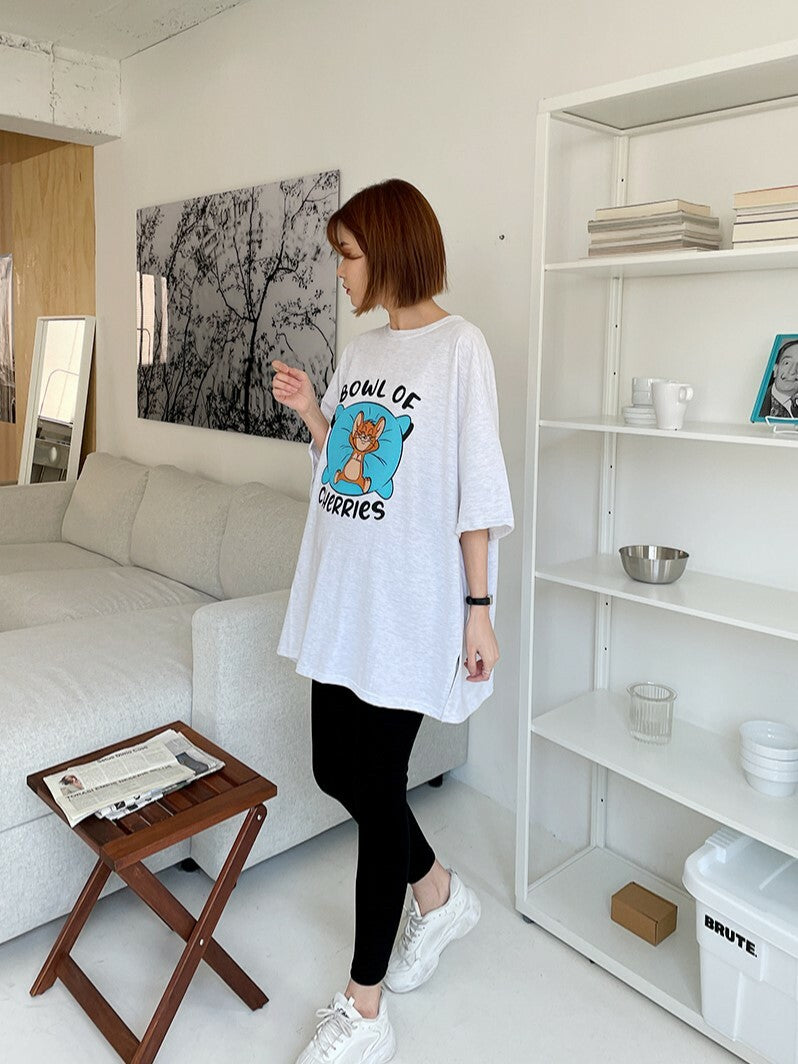 Relaxed Cute Jerry Printed Top