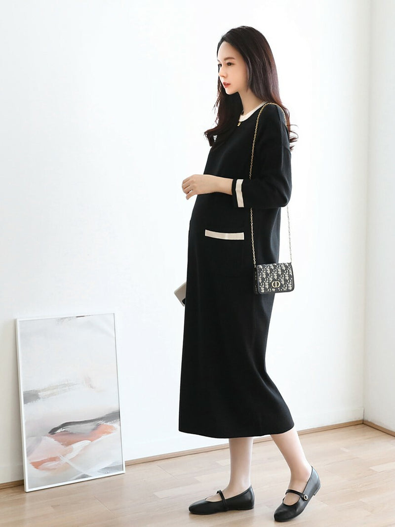 Color Block Knitted Dress