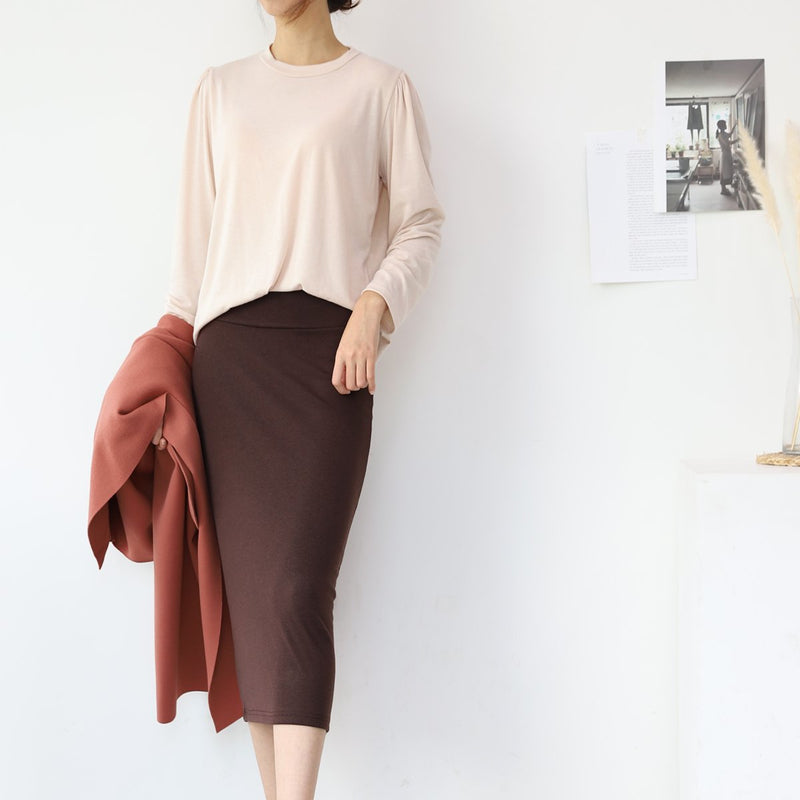 Stretch Midi Skirt