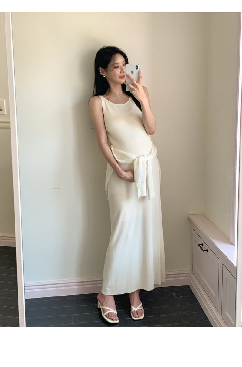 Stretch Slim-Fit Maxi Tank Dress