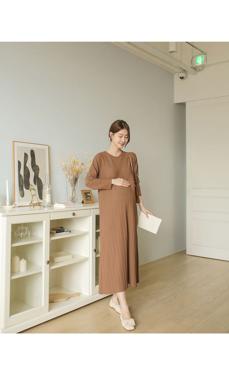 Plain Rib Maxi Dress