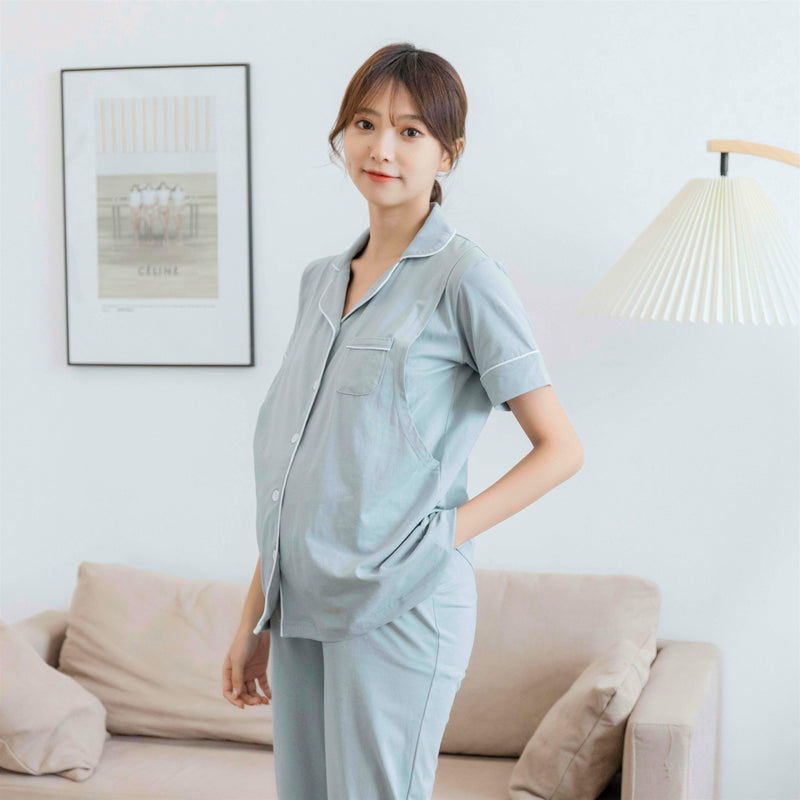 Nursing Pajama Set with Adjustable Waistband