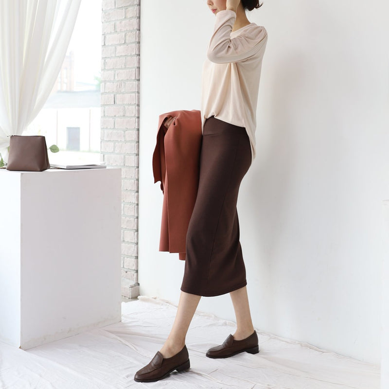 Stretch Midi Skirt