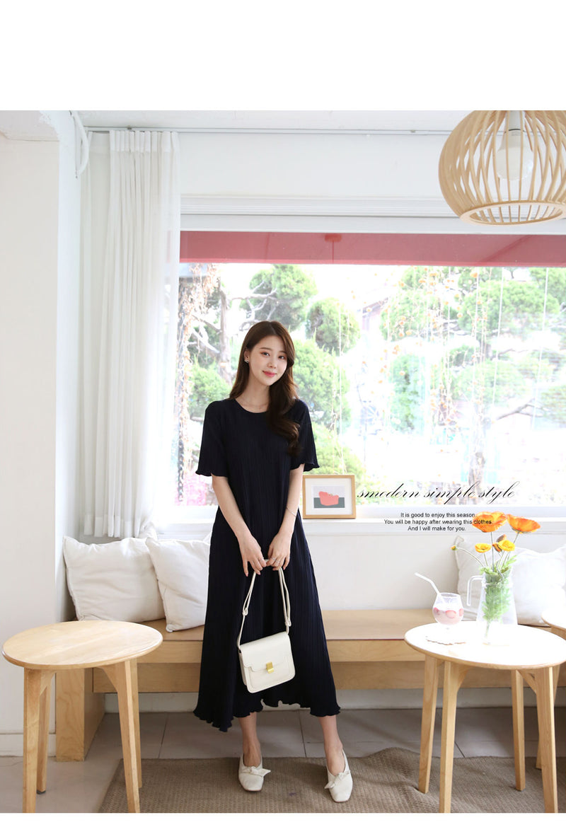 Plain Rib Maxi Dress
