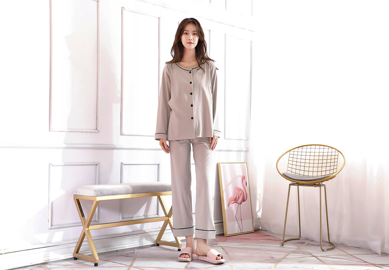 Nursing Pajama Set with Adjustable Waistband