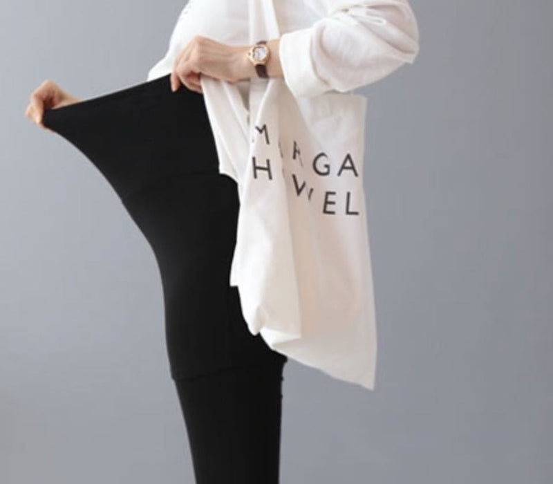柔軟假兩件短裙托腹Leggings