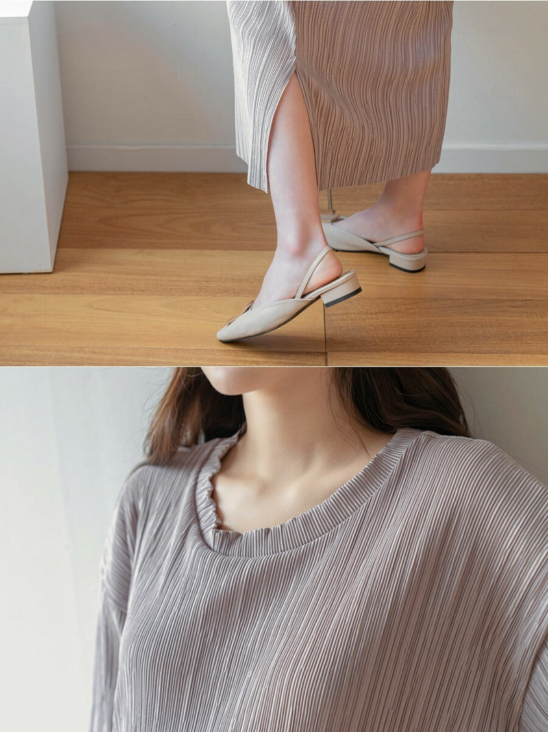 Pleated Midi Dress