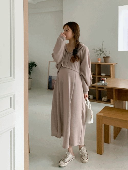 Two-Piece Ribbed Dress