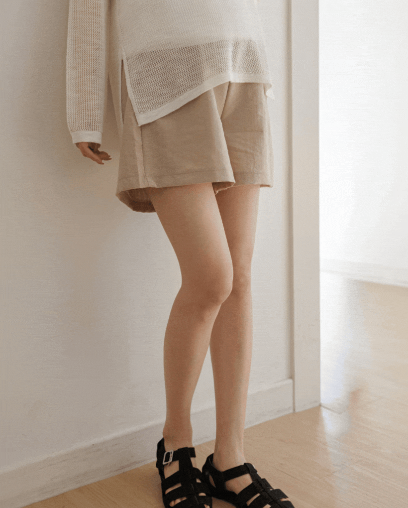 Cool Natural Yoga Waistband Shorts
