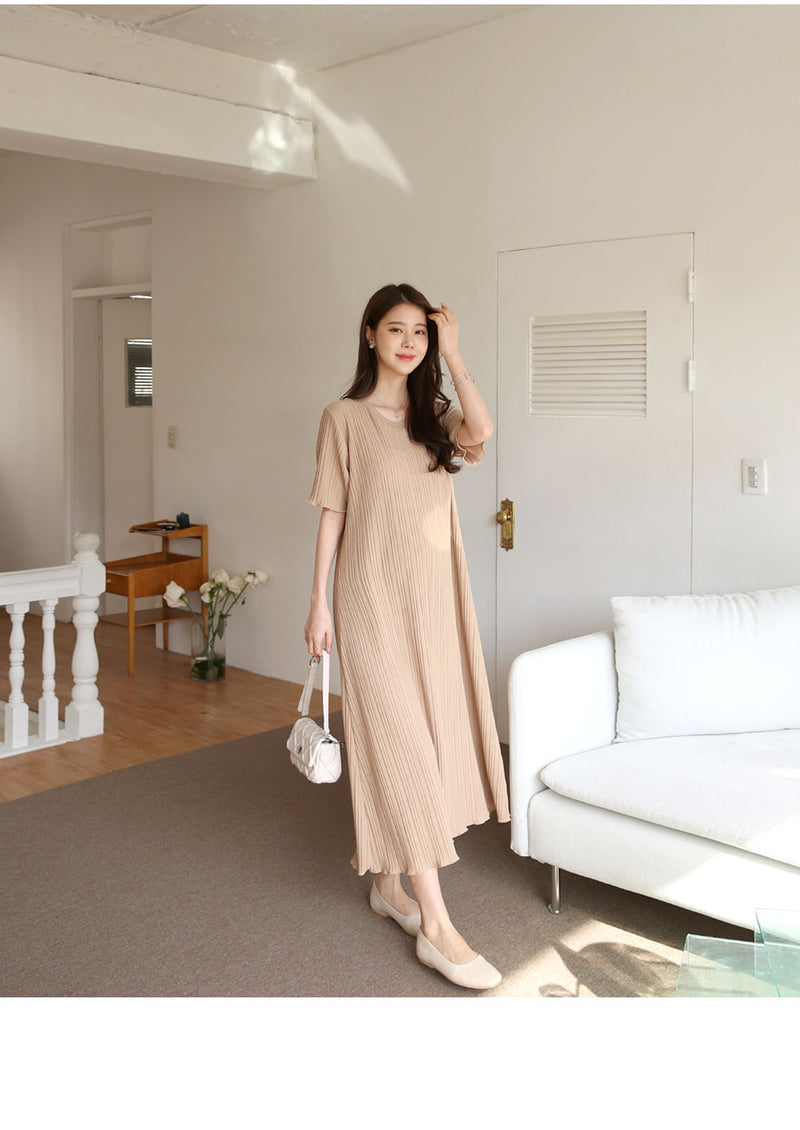 Plain Rib Maxi Dress