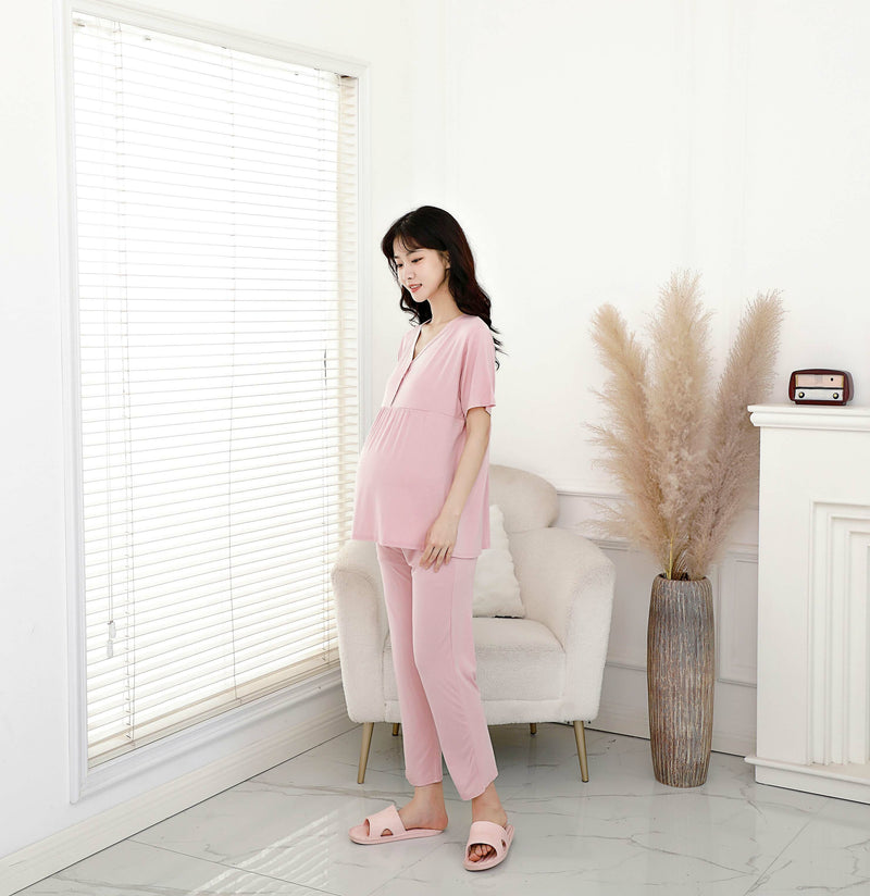 Ultrasoft Nursing Pajama Set with Yoga Waistband