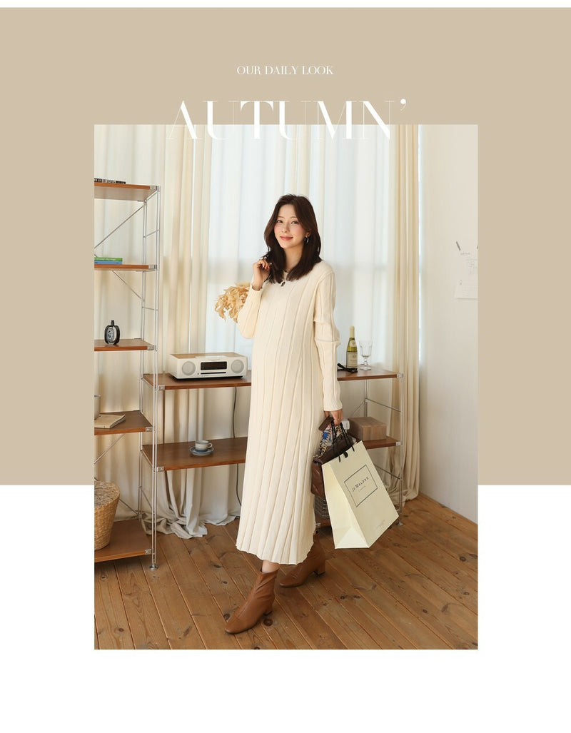 Ribbed Knit Maxi Dress