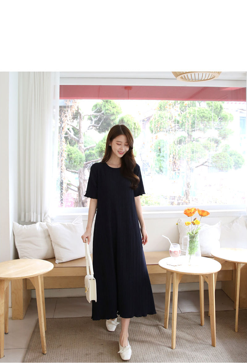 Plain Rib Maxi Dress