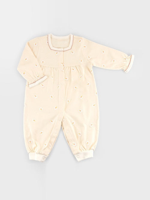 KRMB531 Korea Merebe Snap-Up Romper-Hibiscus (Spring/Fall)