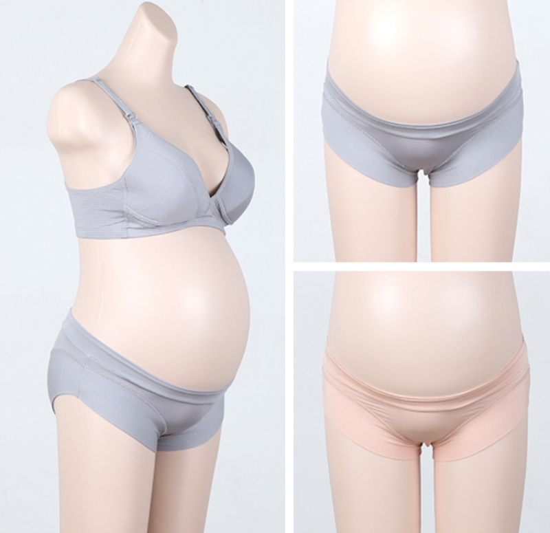 KRMD305 Korea Mom's day Breathable Striped Half-type Panty (2 Colors) [Maternity Underwear]