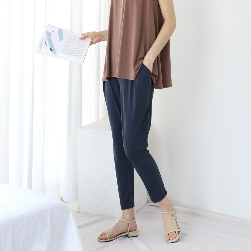 Plain Baggy Yoga Waistband Pants