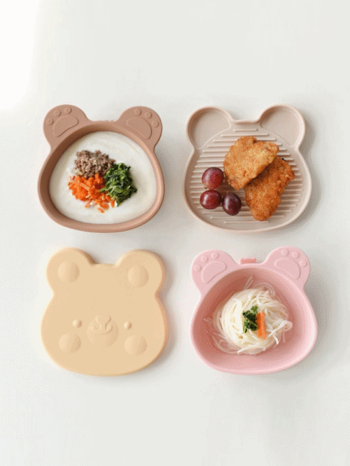 KRDY179 Korea Bellable Silicone Suction Bowl With Lid (4 Colors)
