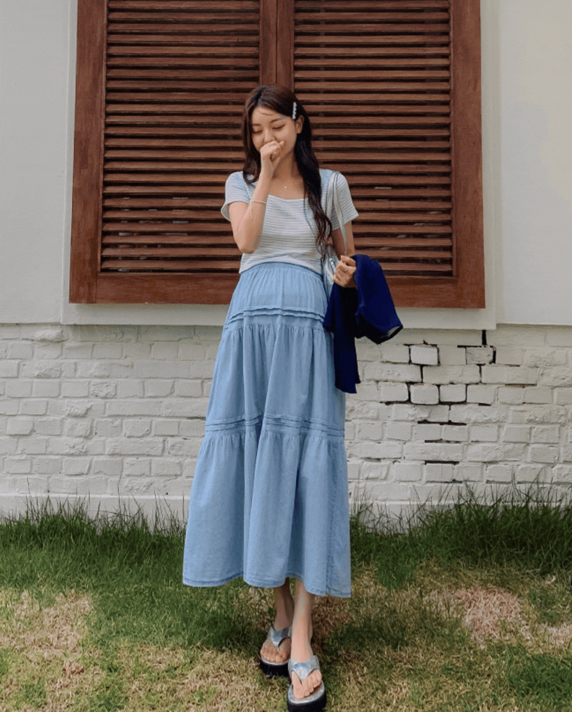 Denim Layered Skirt