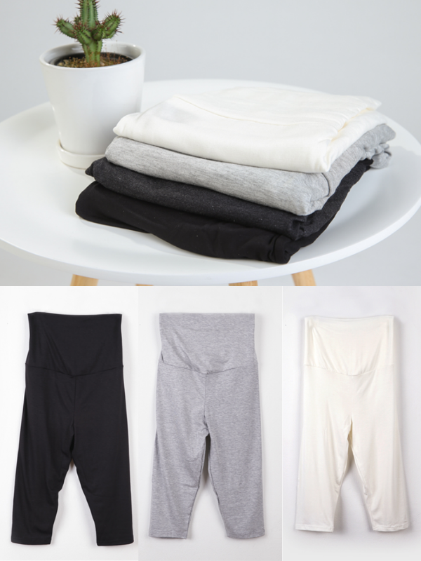 KRMD703 韓國 Mom's day 高級優質7分托腹 Leggings (3色) [孕婦緊身褲/下裝]