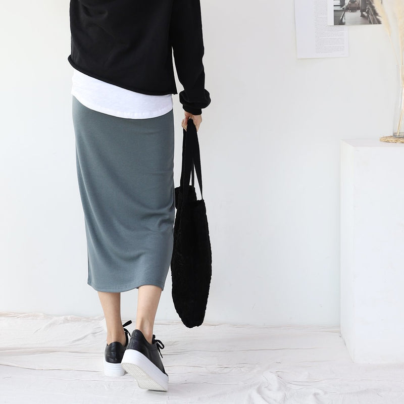 Stretch Midi Skirt