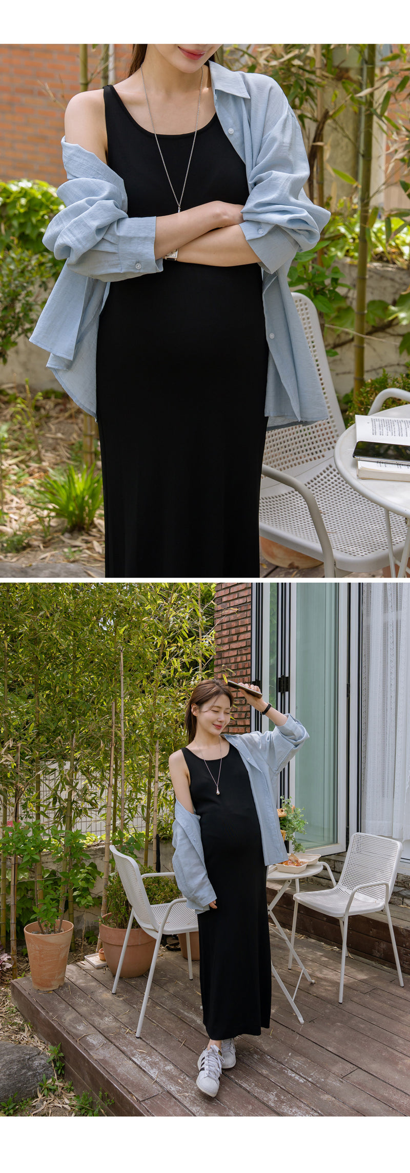 Stretch Slim-Fit Maxi Tank Dress