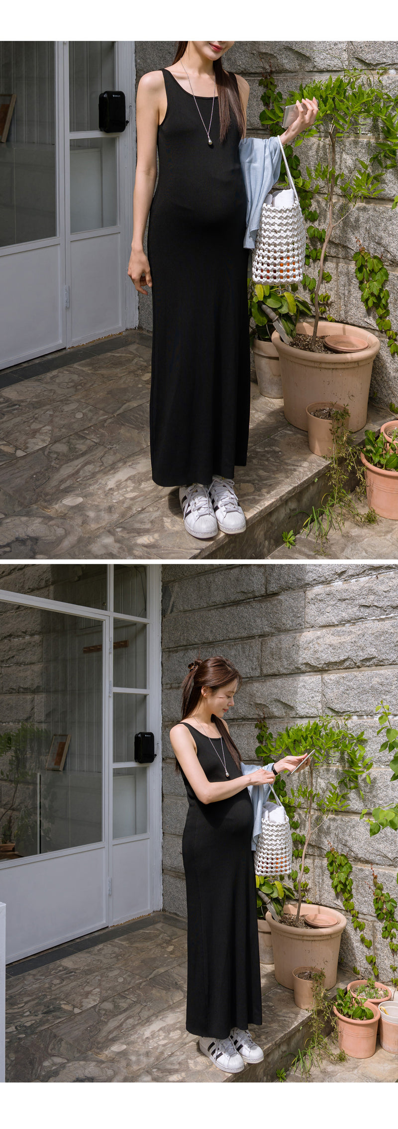 Stretch Slim-Fit Maxi Tank Dress