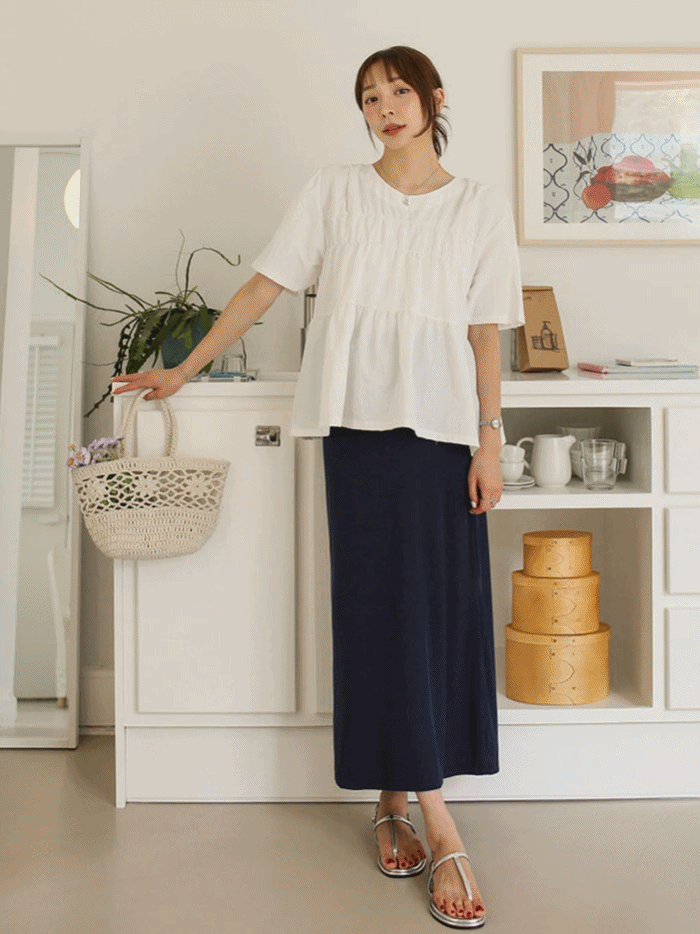 Elastic Back Slit Yoga Belly Support Skirt