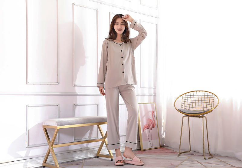 Nursing Pajama Set with Adjustable Waistband