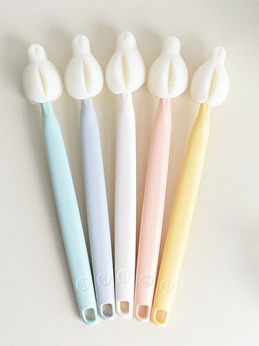 KRDY147 Korea Baby&I Long Sponge Nipple Brush 5pc Set