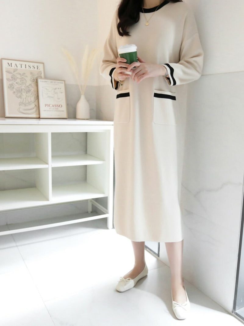 Color Block Knitted Dress