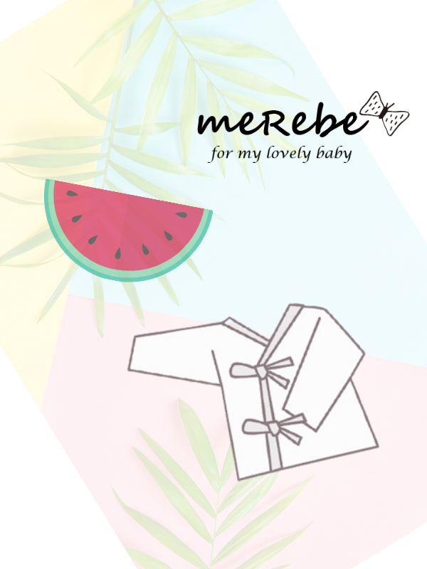 KRMB211 韓國 Merebe 初生和尚袍- 甜心梅子 (夏)