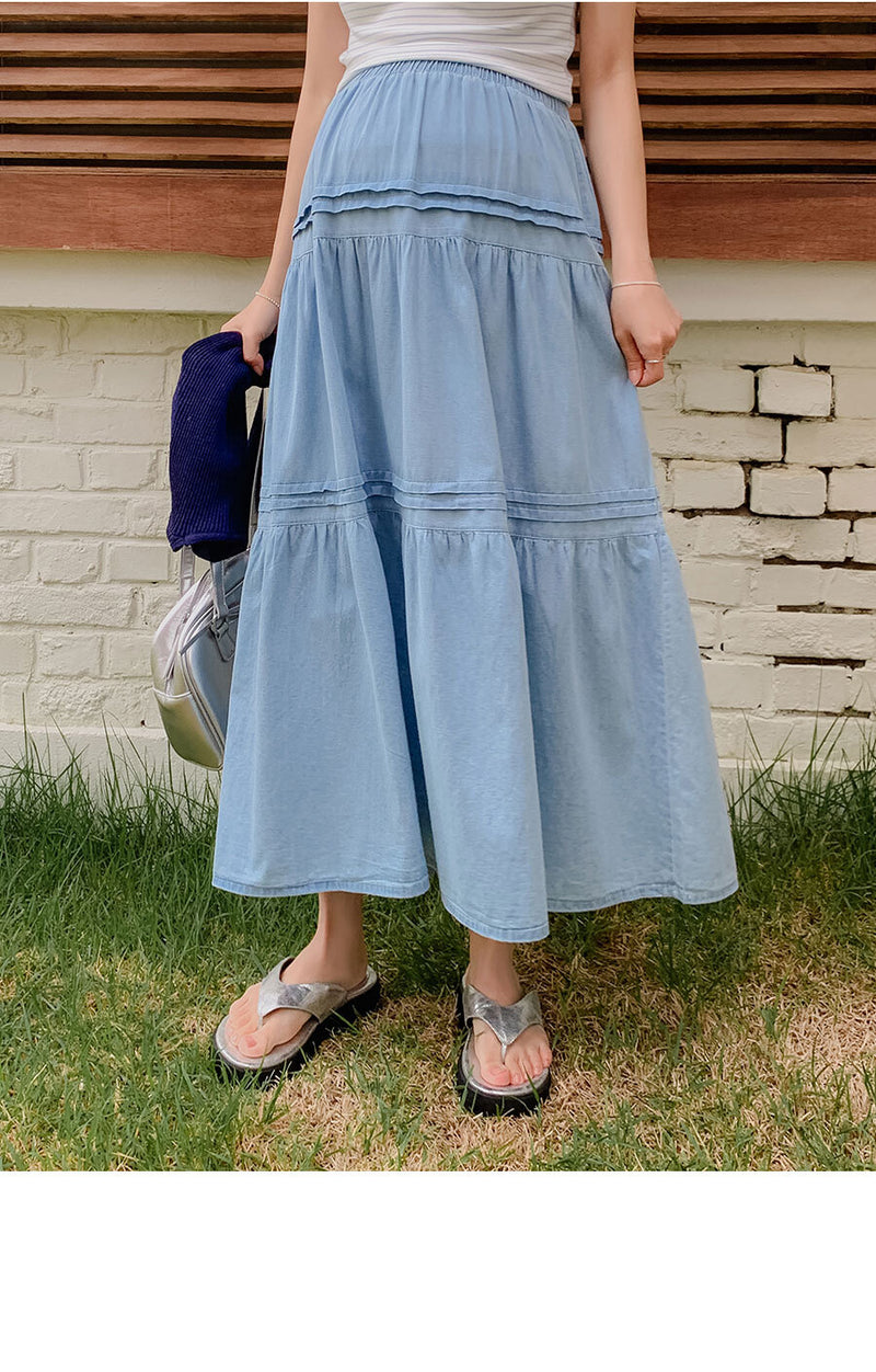 Denim Layered Skirt