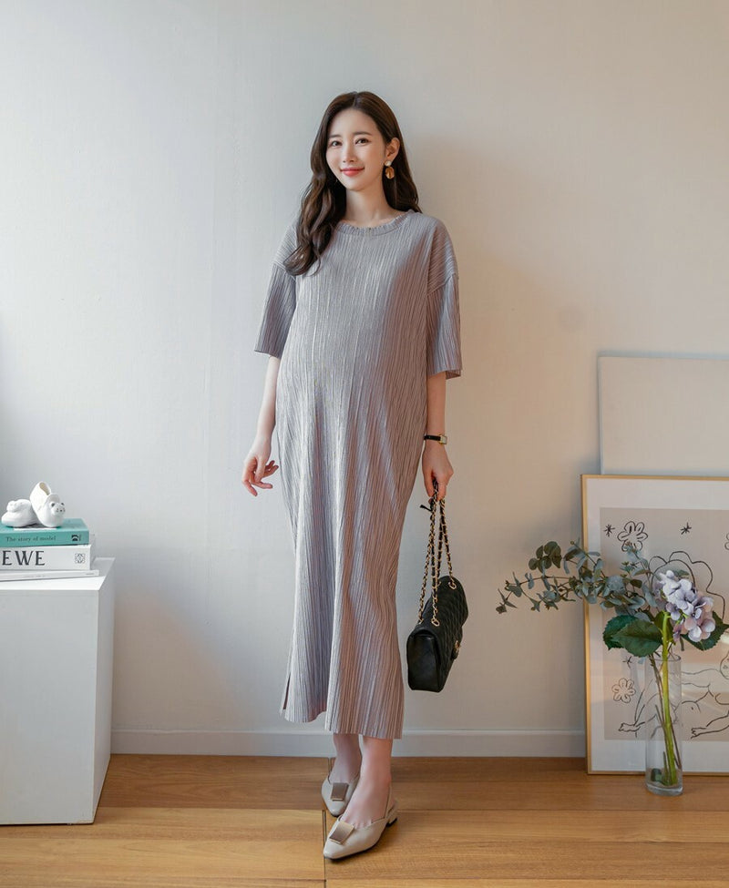 Pleated Midi Dress