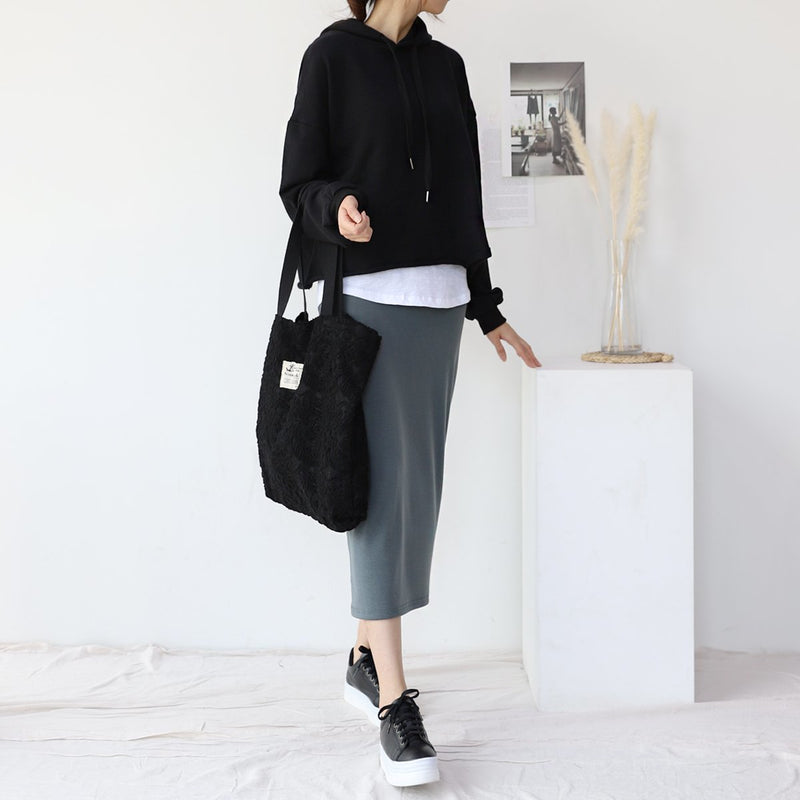 Stretch Midi Skirt