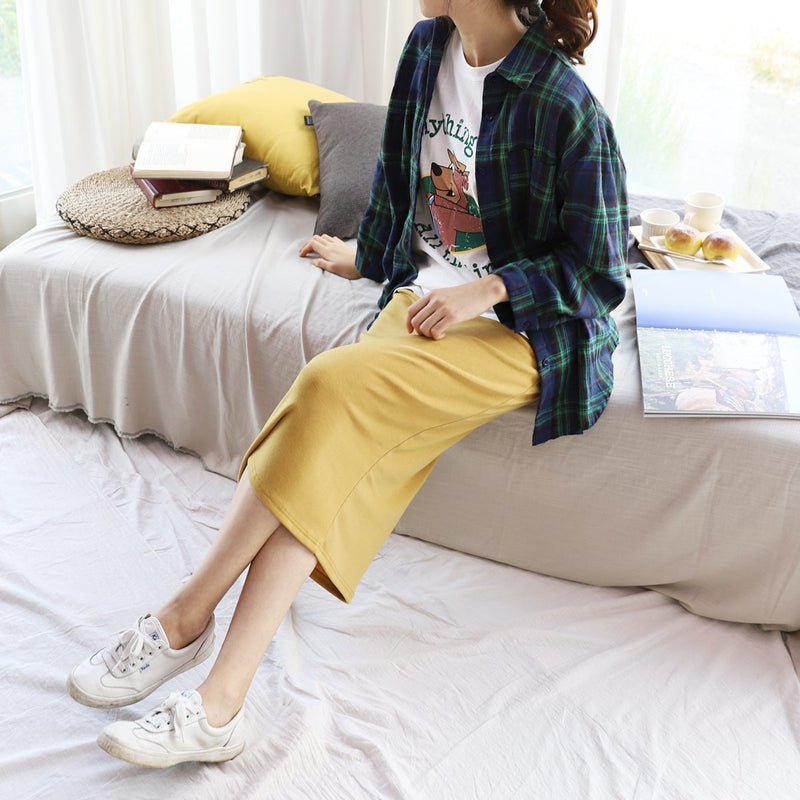 Stretch Midi Skirt